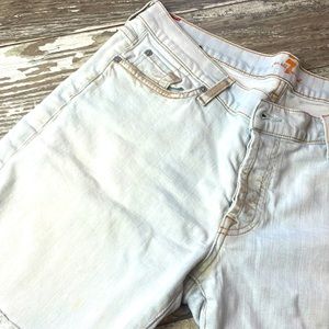 7 For All Mankind Distressed Surfer Jean Shorts Button Fly